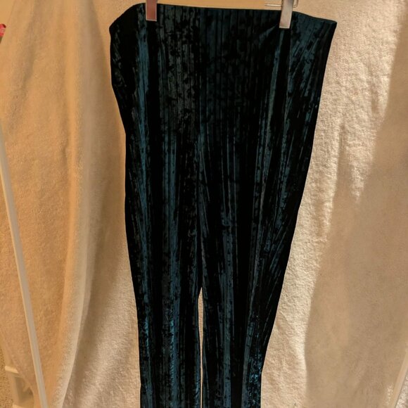 Rachel Zoe Size XL dark green velvet pants - Picture 1 of 3
